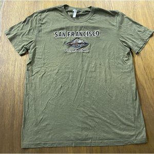San Francisco California Green Embroidered Travel Tee Teemax XL